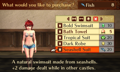 The seashell suit for women.
