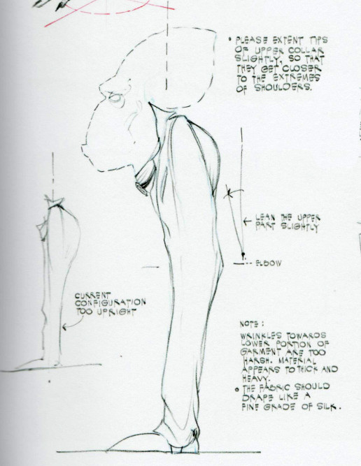 Suit design sketches.