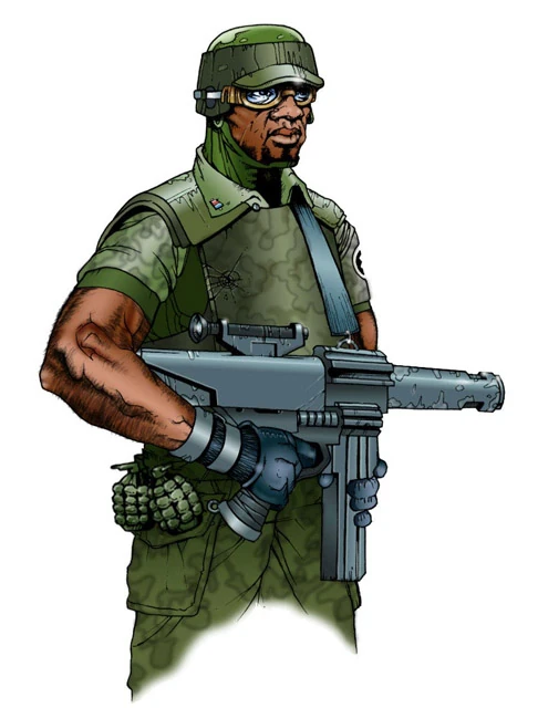A Military National Guard. A Military National Guard.