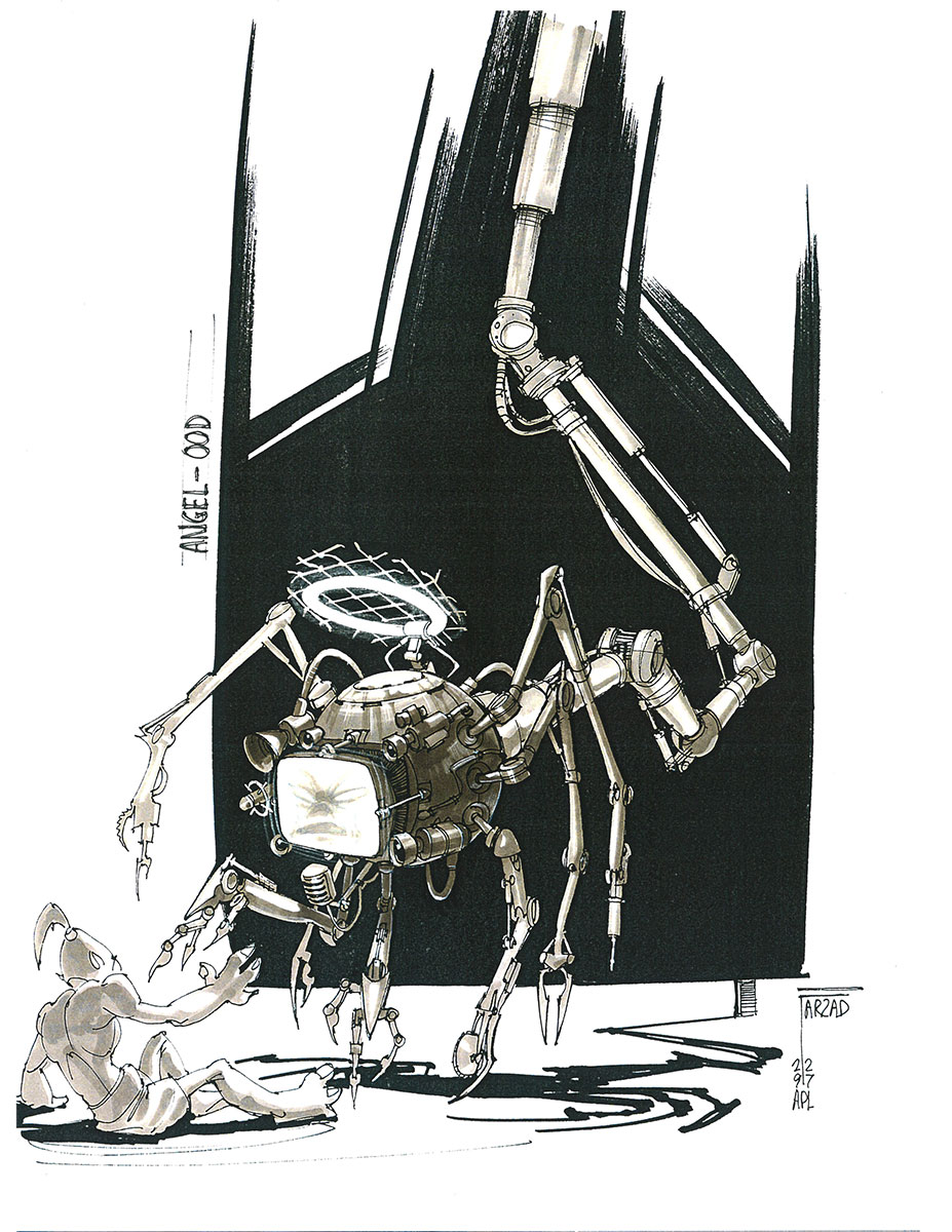 Artwork of the Angel confronting Abe.