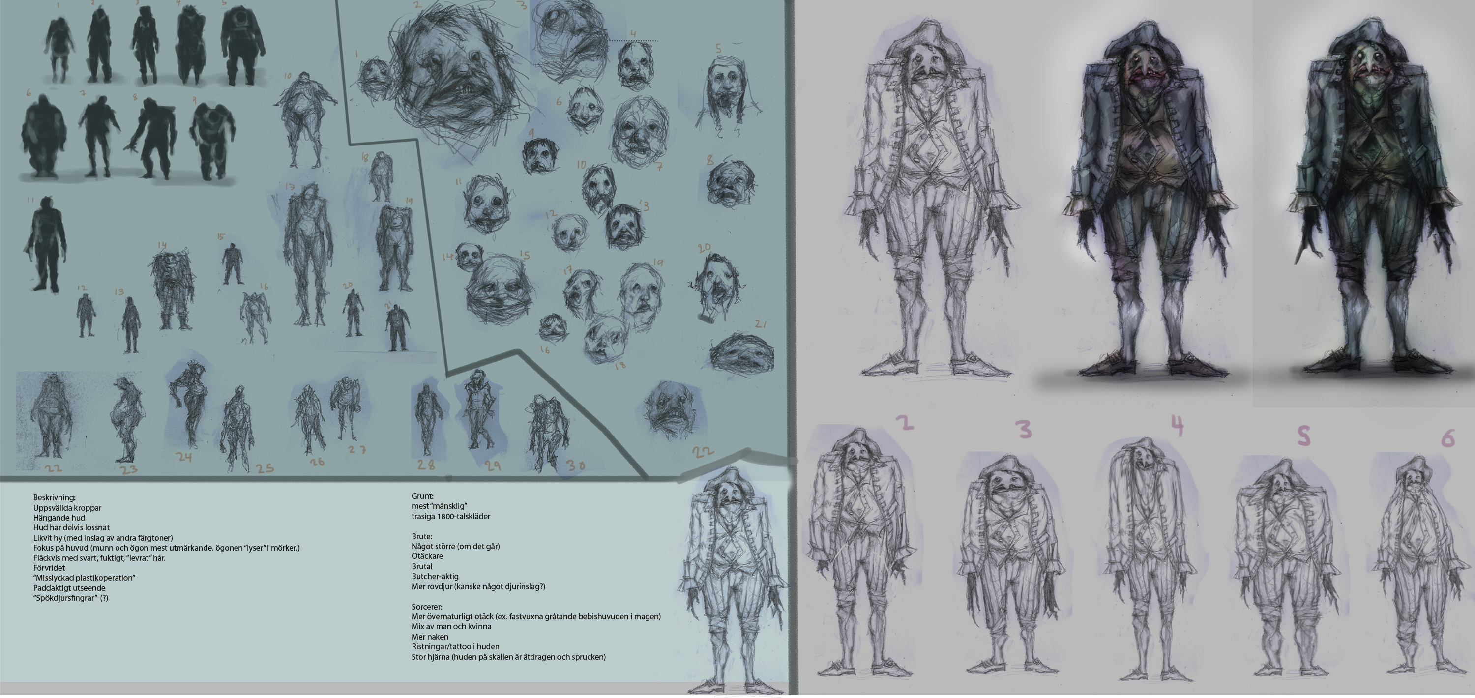 Early concepts for the Grunts.