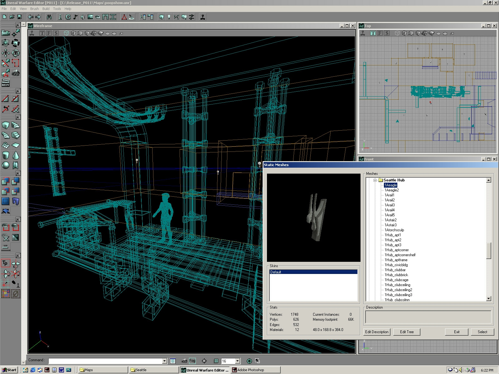 "Poopshow" wireframe.