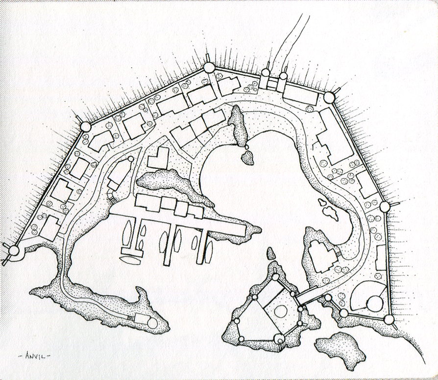 Concept art, city outline Concept art, city outline