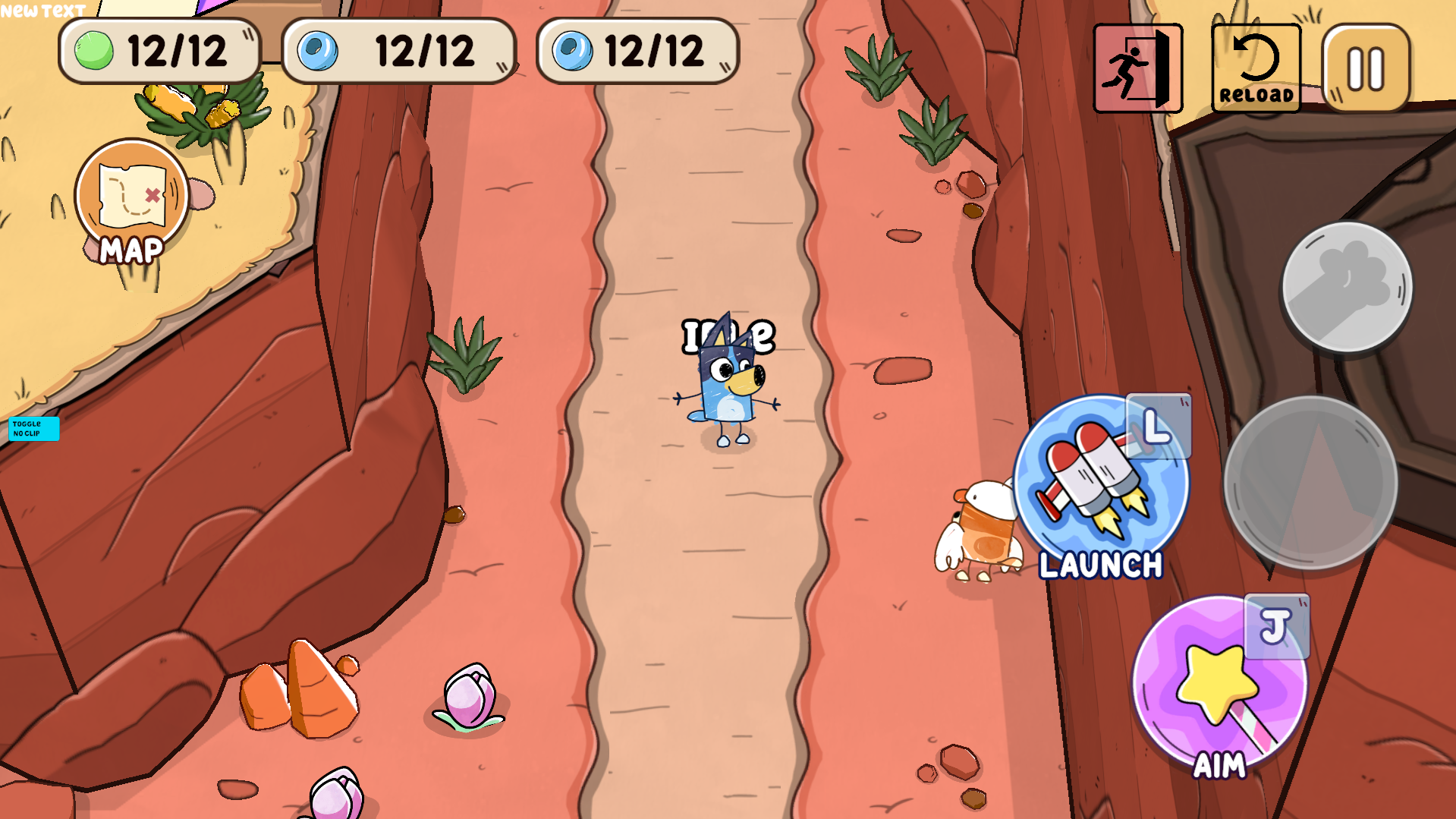 Screenshot with all debug elements enabled, as scaled as they naturally are.