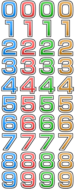 1-9 counting! But colored!