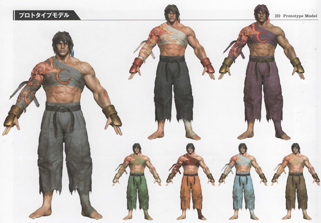 Ryu's design in the early 2013 Street Fighter V prototype only had 6 colors. This was more likely a scrapped concept design for him. Ryu's design in the early 2013 Street Fighter V prototype only had 6 colors. This was more likely a scrapped concept design for him.