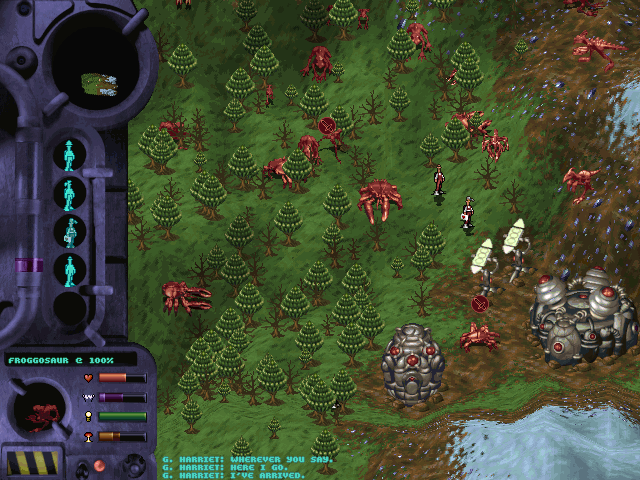 The crabs here have a sword icon over their heads. This is likely an early version of the ranger fight training command