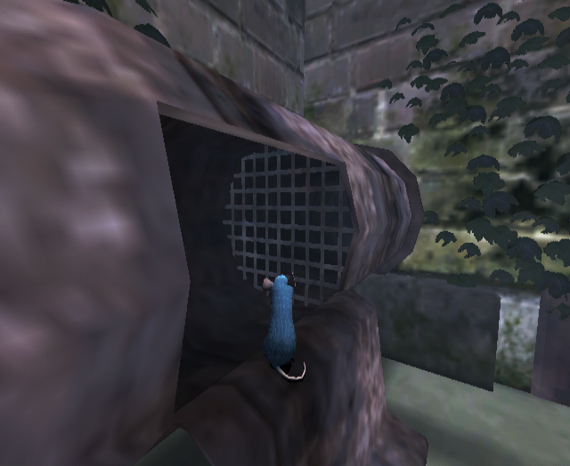 This grate blocks the entrance to Little Chef - Big Kitchen. It gets taken down once Django appears in front of the entrance, which normally doesn't happen until The City of Lights has already been cleared and Remy can reach this part of the hub.