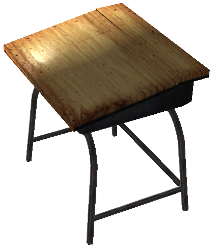 Pre-war school desk. Pre-war school desk.