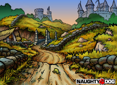 Concept art of the Medieval levels (daytime) Concept art of the Medieval levels (daytime)