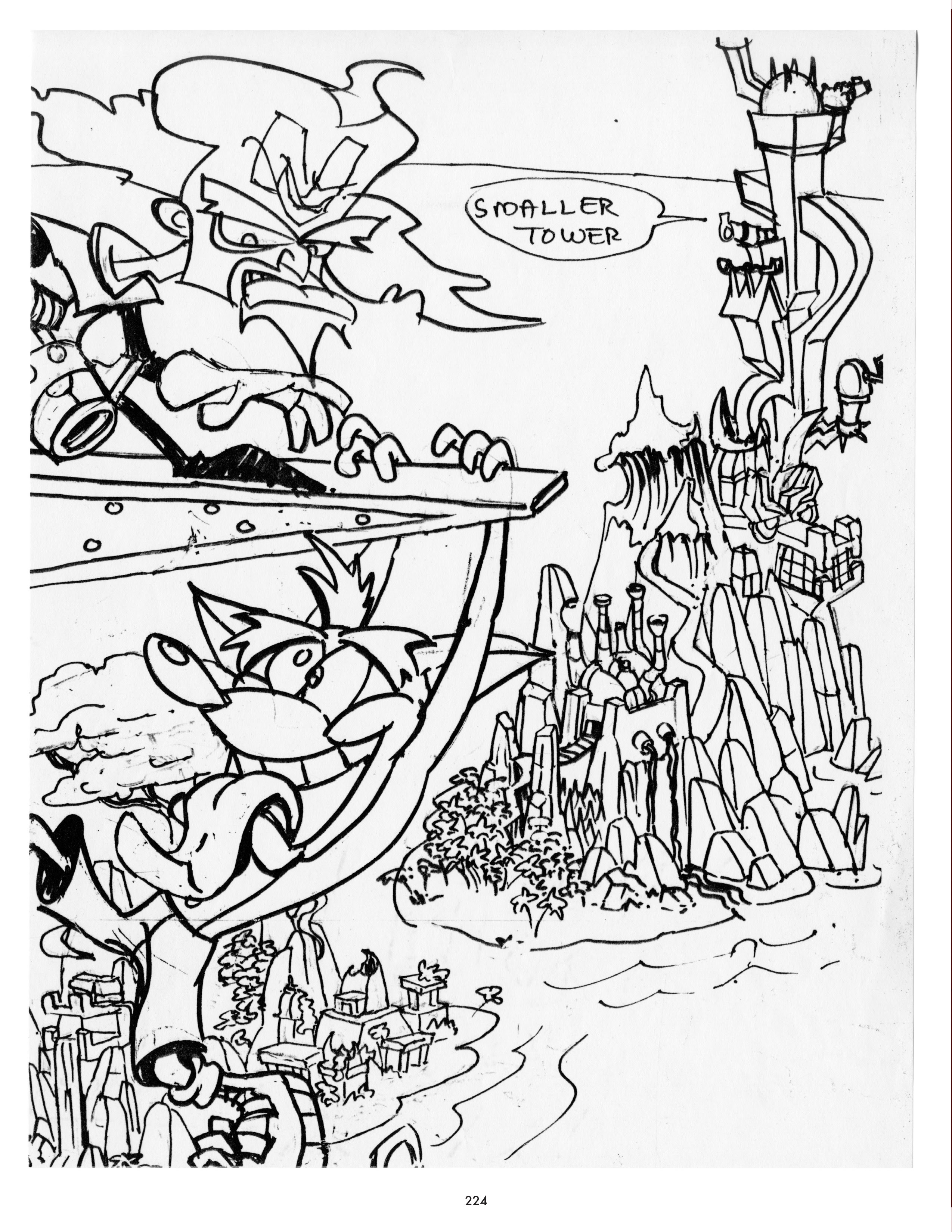 Concept artwork of Crash "hanging out" with Dr. Cortex. Concept artwork of Crash "hanging out" with Dr. Cortex.