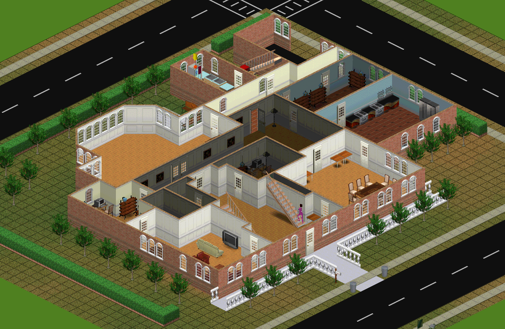 "Your Sims will need a place to live. You can buy a pre-fabricated home or design your own. You'll have a number of tools to choose from to build your dream house."