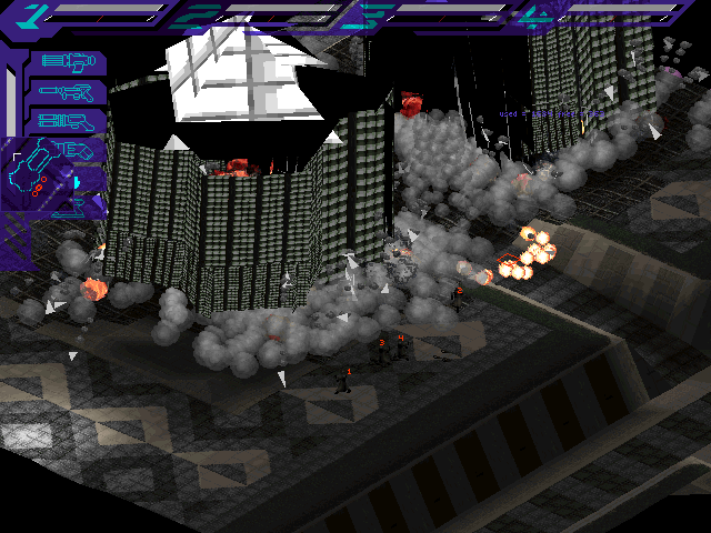 Debug text and red highlight cursor visible here. The map screen is also overlaid over the weapons, as in some other pictures. It's not clear if this is a bug (showing the map in low res mode when the screen is in high res) or some way of moving/reducing the map to increase the clickable play area. Debug text and red highlight cursor visible here. The map screen is also overlaid over the weapons, as in some other pictures. It's not clear if this is a bug (showing the map in low res mode when the screen is in high res) or some way of moving/reducing the map to increase the clickable play area.