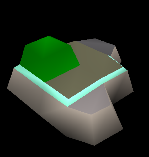 A purple rock structure with less grass than the previous, also used in Act 1.