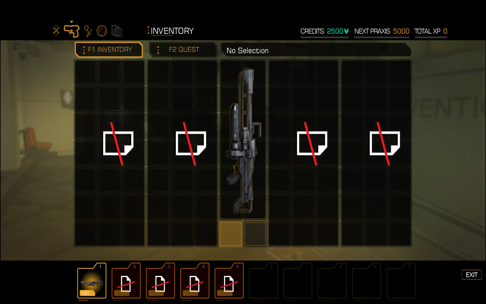 The "rifles" in the inventory, alongside an actual Heavy Rifle. The "rifles" in the inventory, alongside an actual Heavy Rifle.