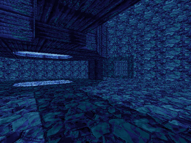 To the area that has a lot of doors. To the area that has a lot of doors.