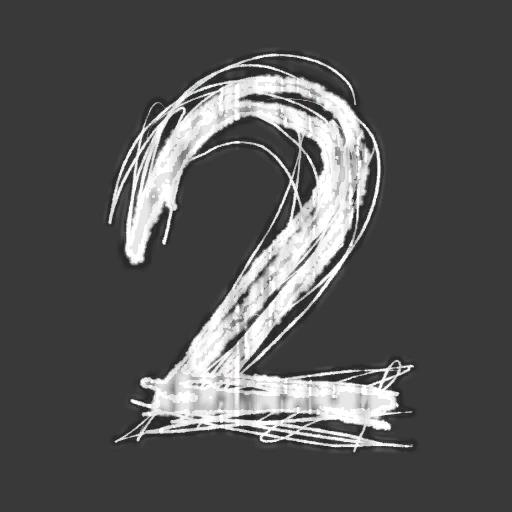 The chapter number in a different font.
