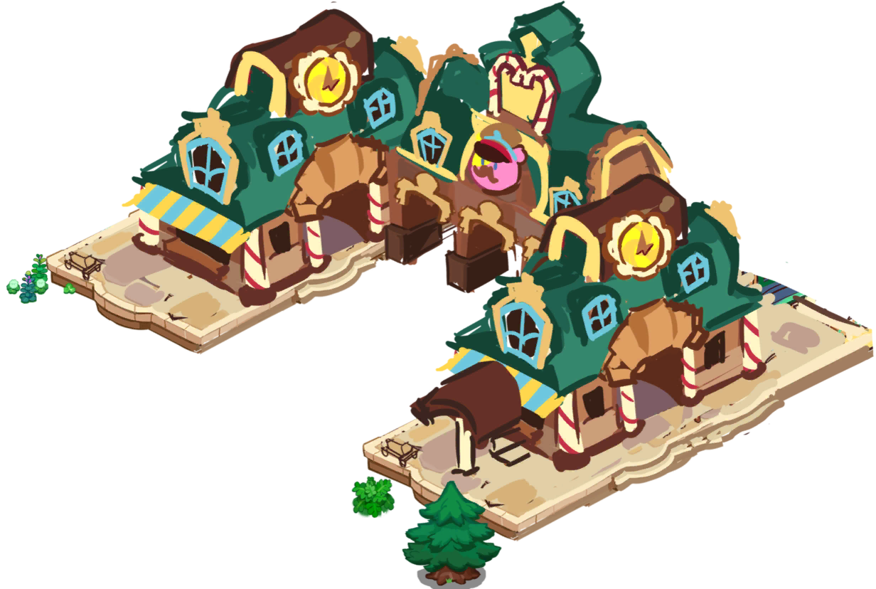 A rough sketch of the train station.