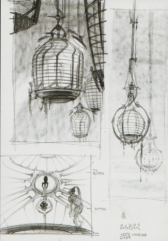 Hanging cages. The sleeping quarters for the Mudokon labour force. Hanging cages. The sleeping quarters for the Mudokon labour force.