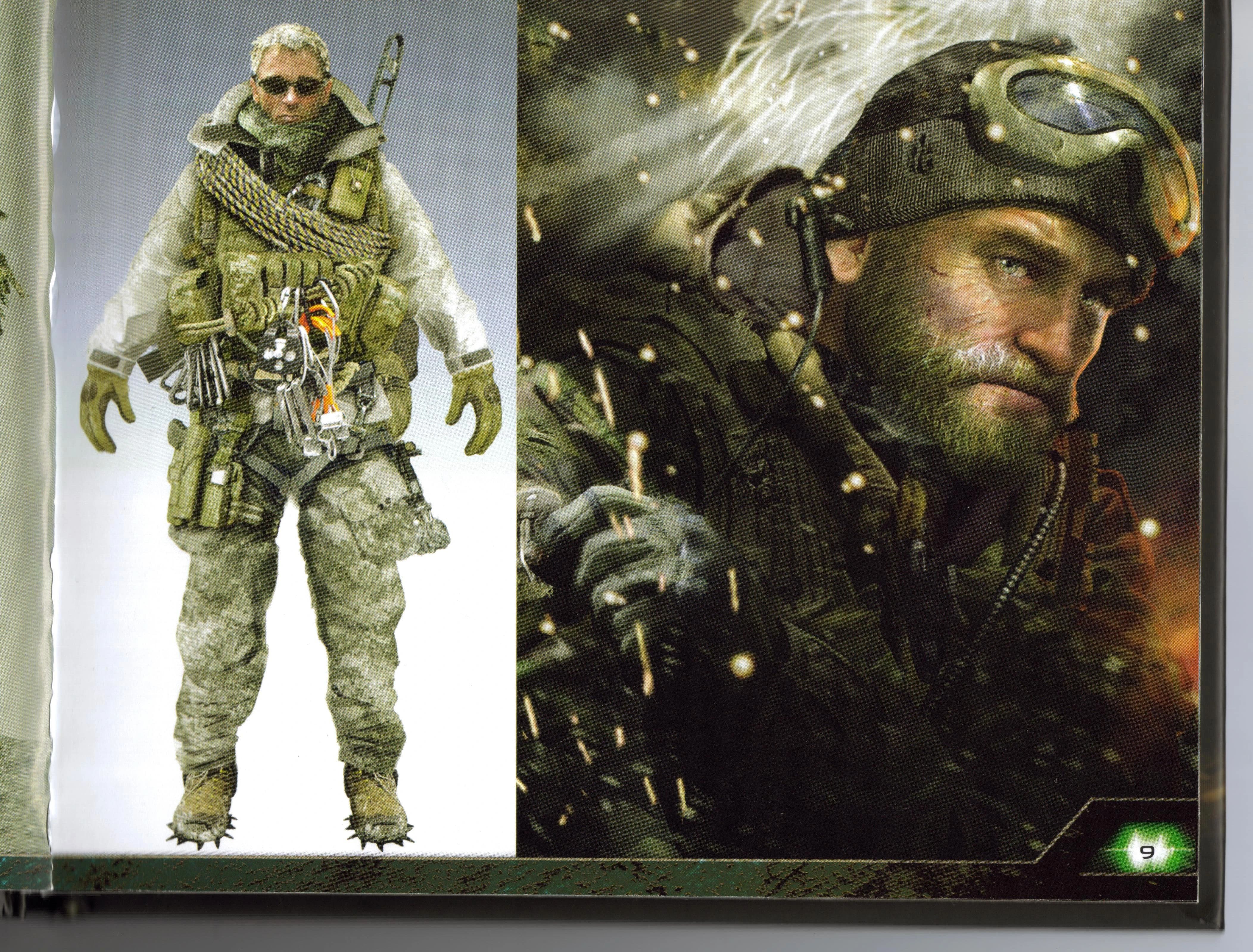 Captain Price concept art. Originally, he was supposed to be the player's climbing partner in "Cliffhanger" instead of Soap.