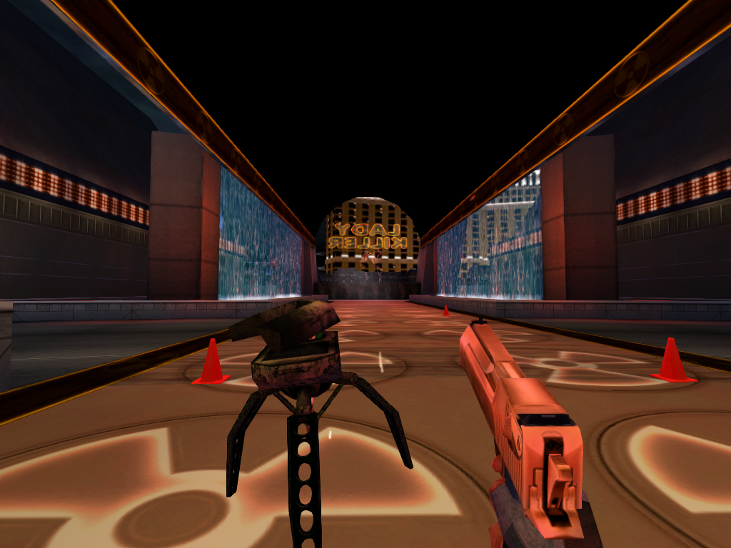 An Turret Ceiling after being destroyed by the player. Note that it spawns a Turret Tripod corpse. An Turret Ceiling after being destroyed by the player. Note that it spawns a Turret Tripod corpse.