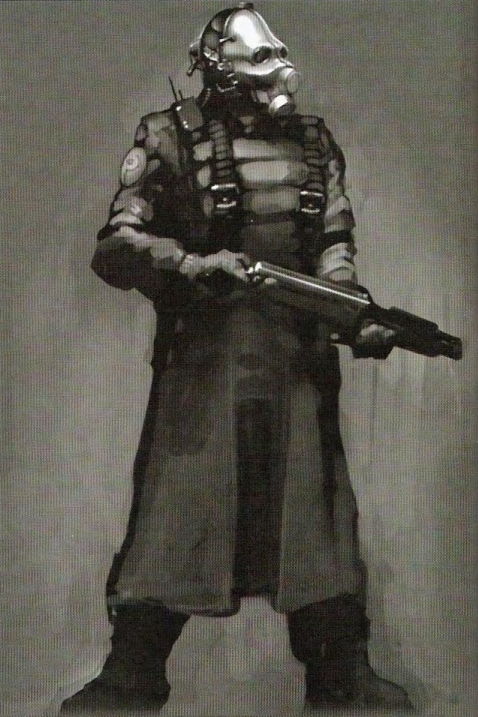 Combine Soldier concept art, which fits with the older Civil Protection textures.
