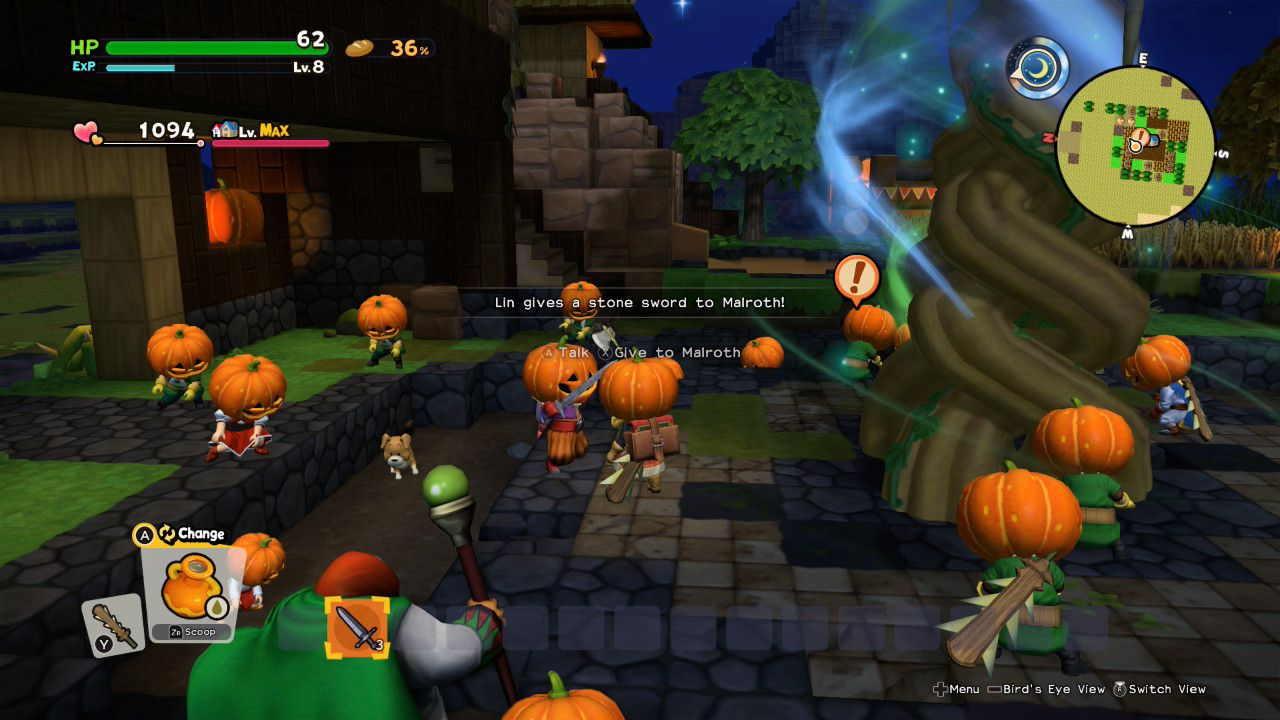 The player giving Malroth a normal weapon, instead of one of his.
