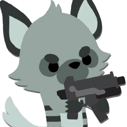 A gray striped hyena