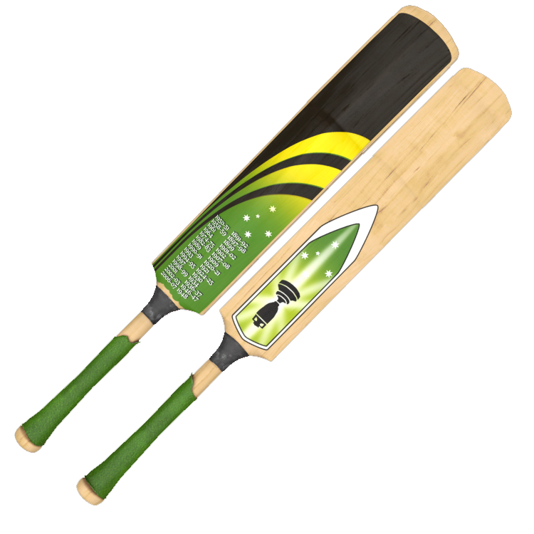 The Australian version’s Cricket Bat. The Australian version’s Cricket Bat.