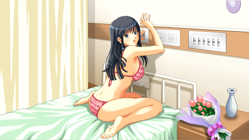 Why is she posing like that in a hospital room anyway?