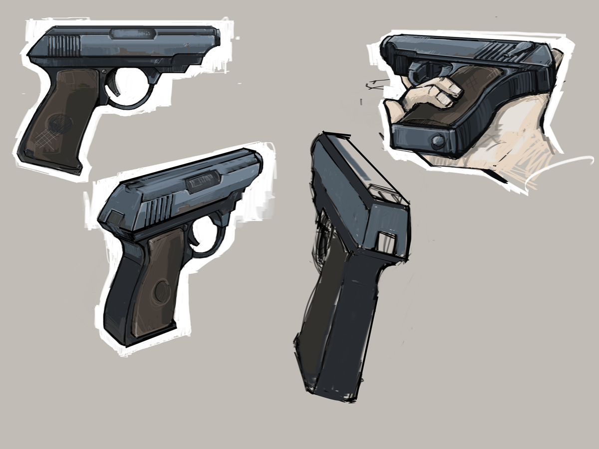 Pistol concept art. Pistol concept art.