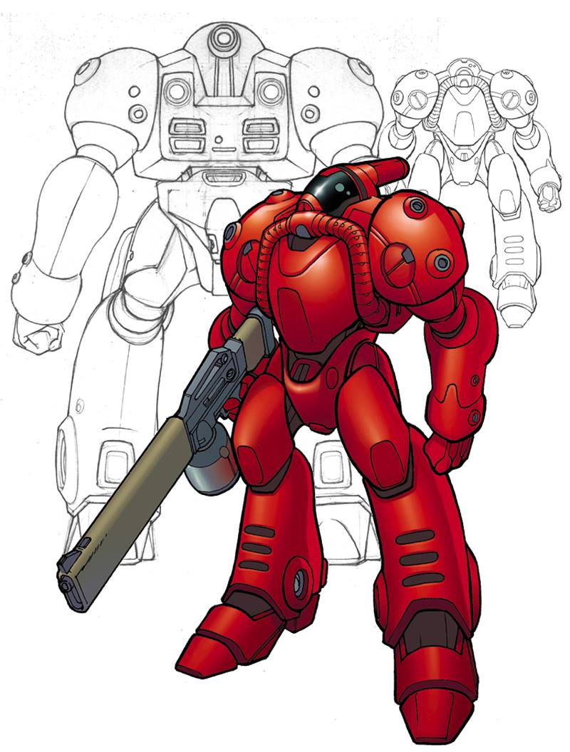 Shock Trooper, holding a gun that doesn't appear in the game