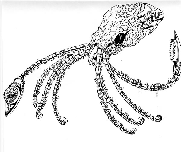 Tentaclor concept art. Tentaclor concept art.