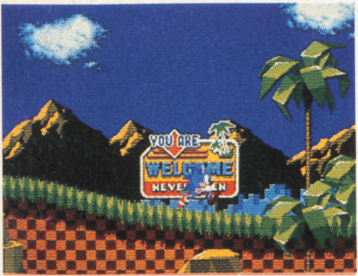  Sonic passes another sign.