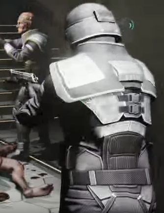 Agent Wilkes, with Officer Thorne in the background. Agent Wilkes, with Officer Thorne in the background.