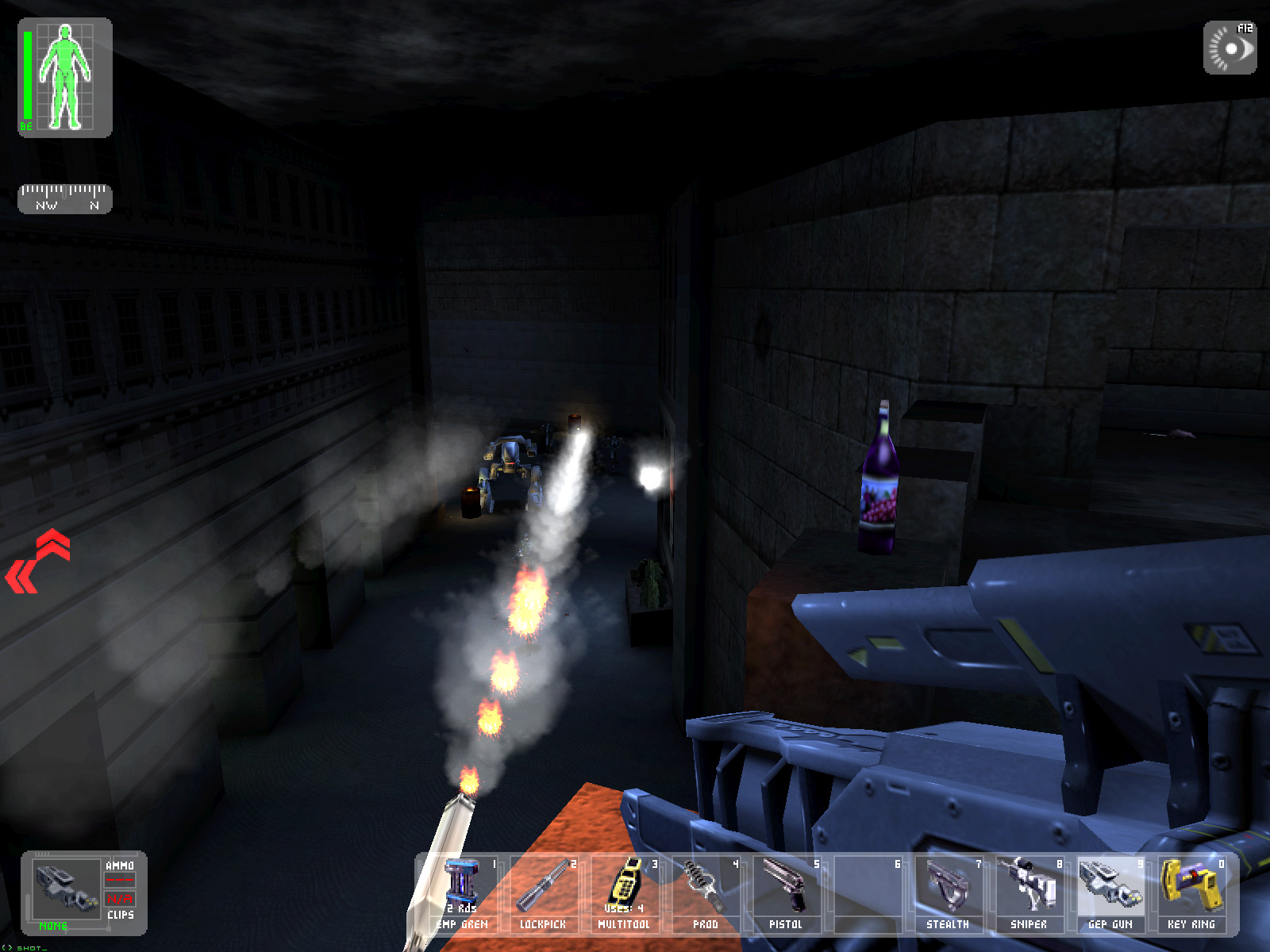 Rockets with unused fire texture and creating light, likely removed for performance.