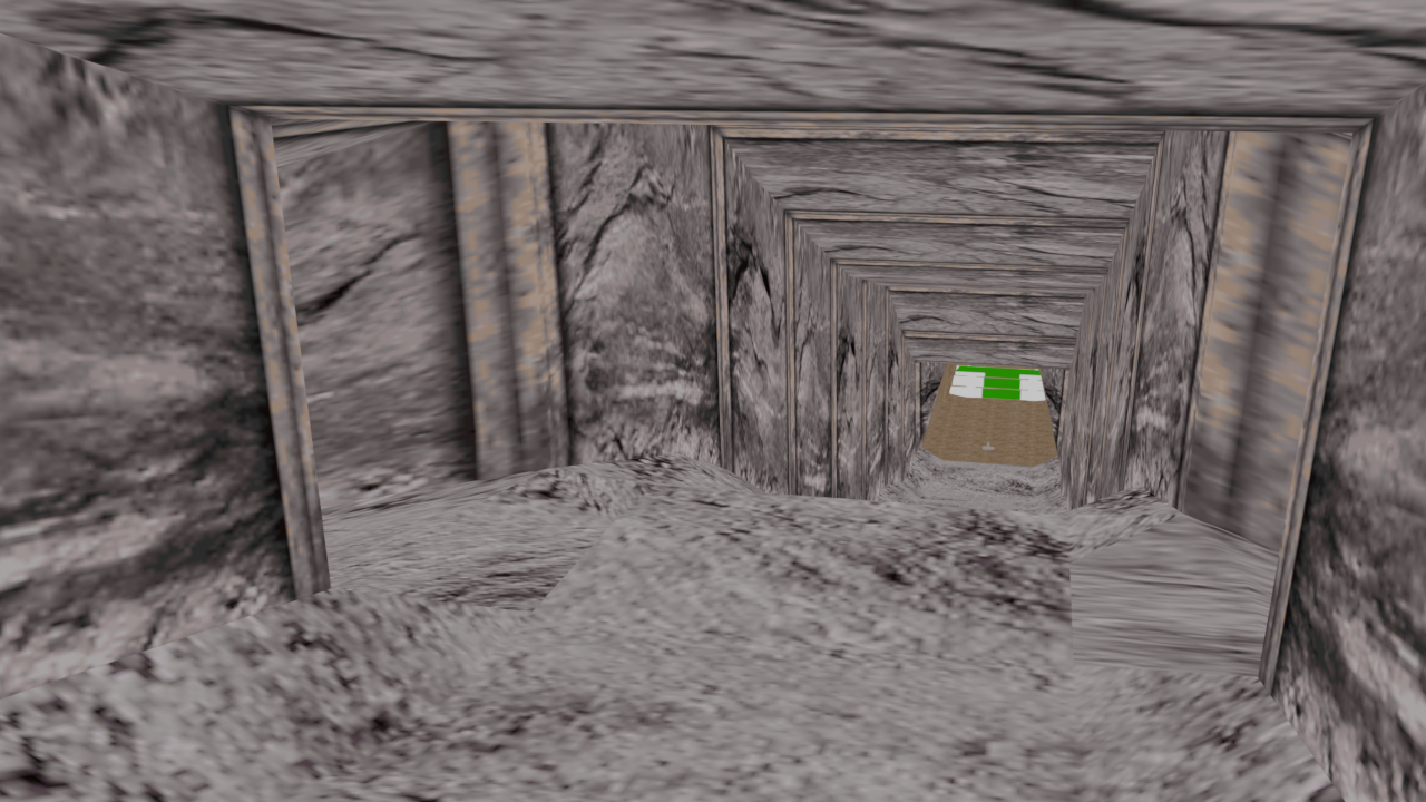 One of the mineshaft tunnels.