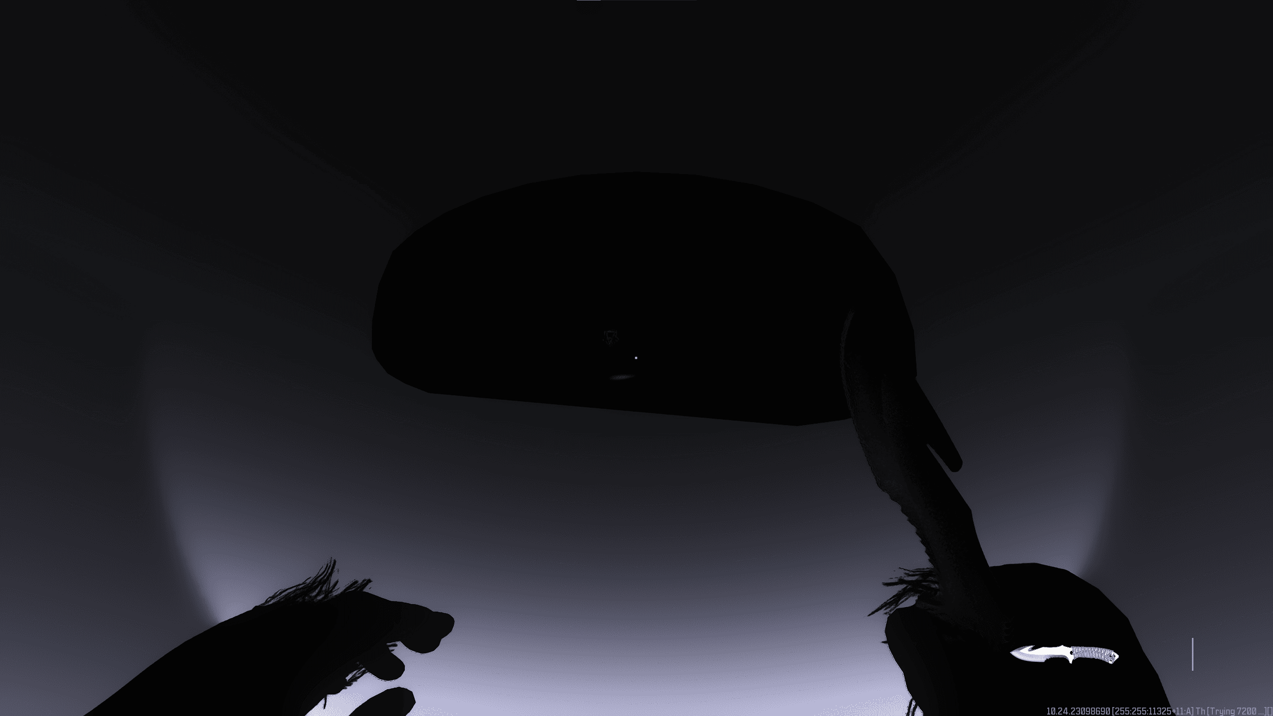 There is also a lonely box with only a Cerberus logo and a single light source.