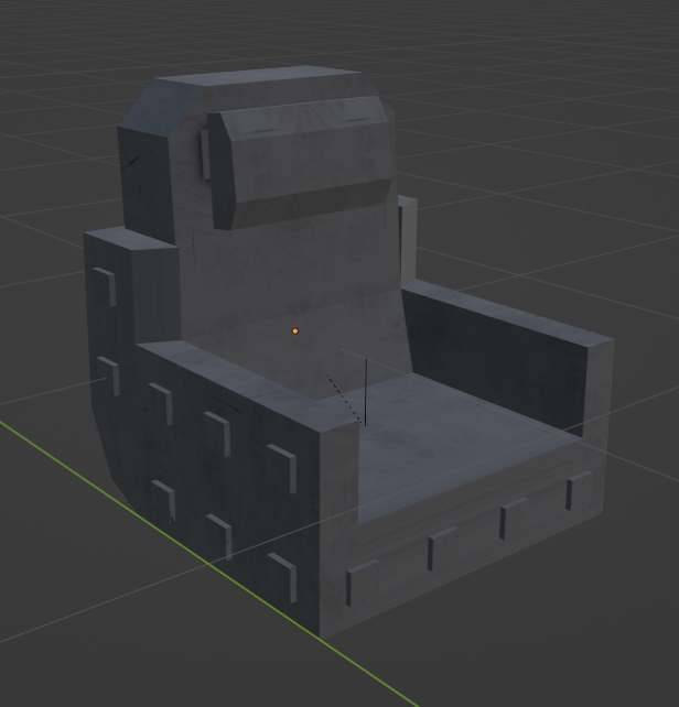 Unused large chirpo seat block model for Airborne within game files.