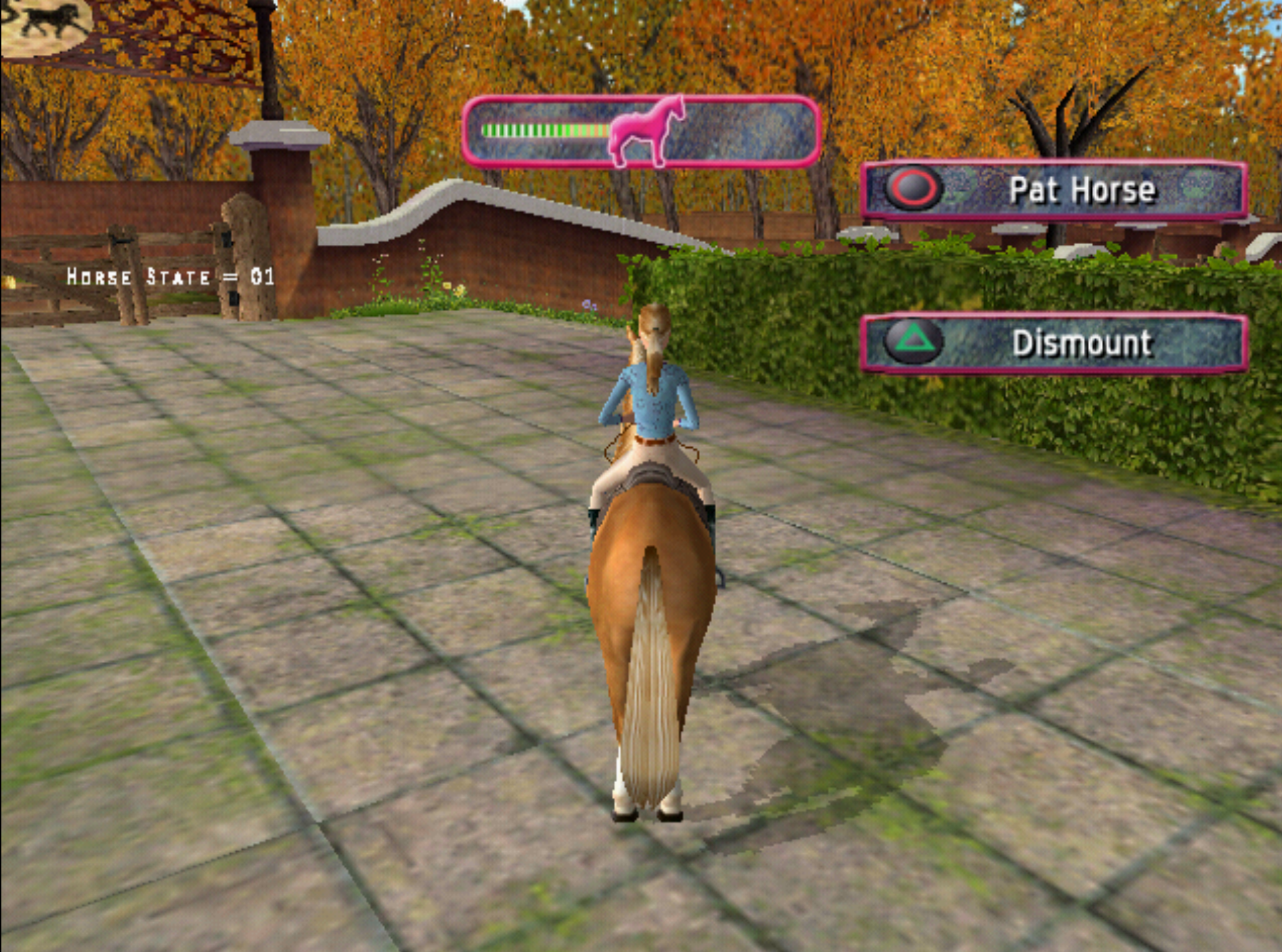 Barbie Horse Adventure Wild Horse Rescue PS2 NTSC U - Showing a debug print left in the game that can be enabled by replacing the branch at 001DC1E0 with a NOP. Barbie Horse Adventure Wild Horse Rescue PS2 NTSC U - Showing a debug print left in the game that can be enabled by replacing the branch at 001DC1E0 with a NOP.