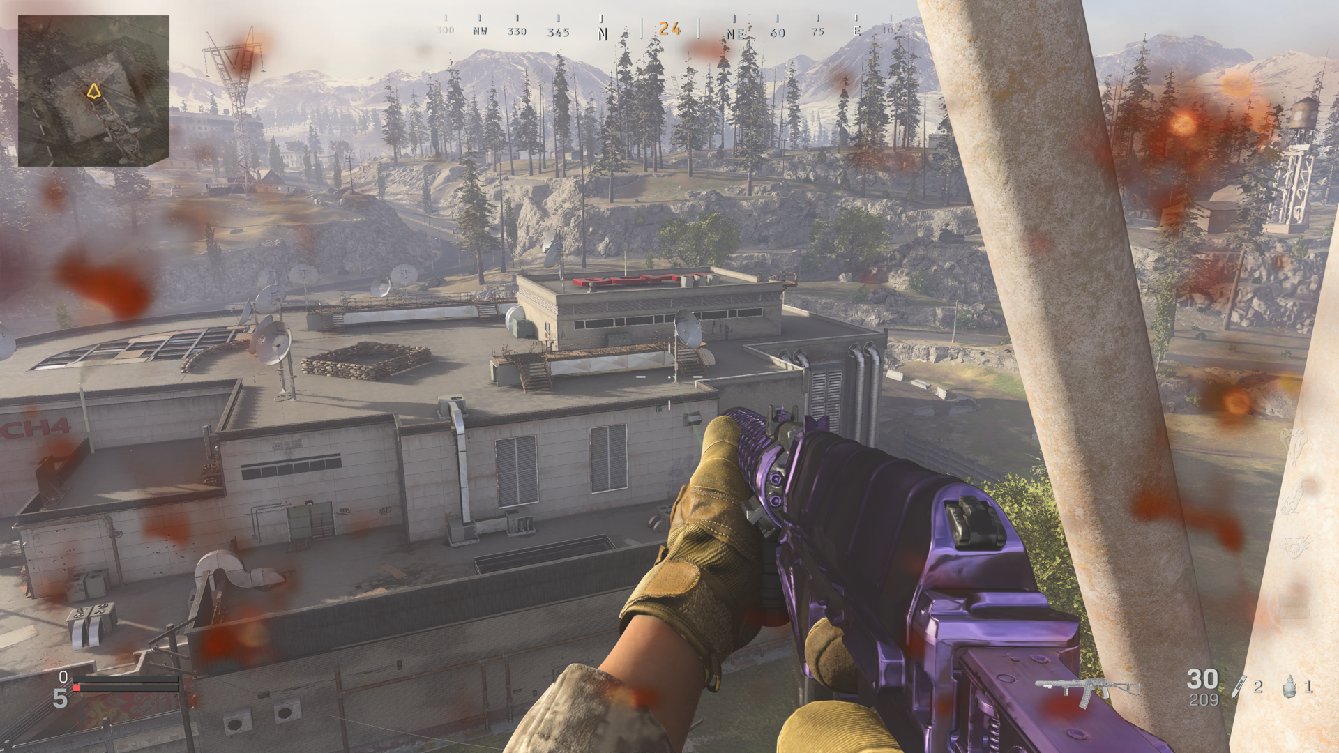 A player stood on the tower out of the map on Broadcast