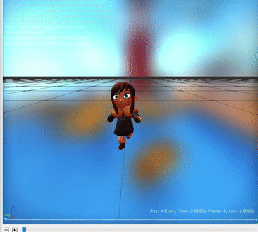 Hat Kid skipping along happily. This animation is technically used, as it's one of the poses the player can put Hat Kid in while using the Camera Badge. Even then, however, it only uses the first frame of it.