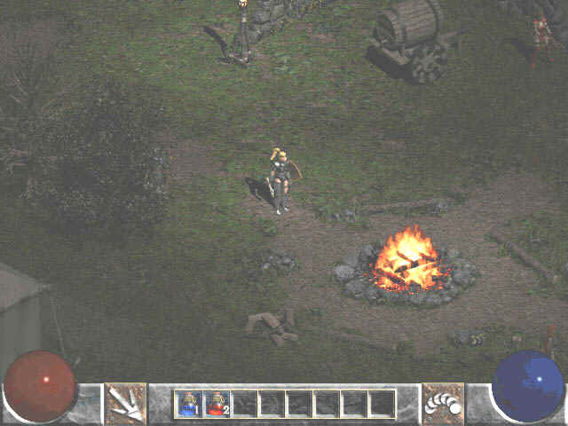 E3 1999 image. A very old interface, with D1-style potions and no buttons that lead elsewhere.