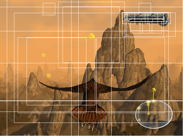 The UI bounding boxes during gameplay. The UI bounding boxes during gameplay.