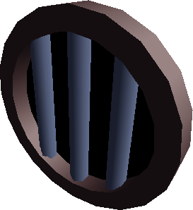 A circular air duct. A circular air duct.