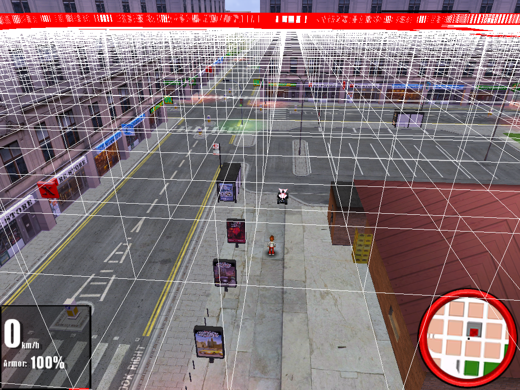 The grid that appears when pressing T