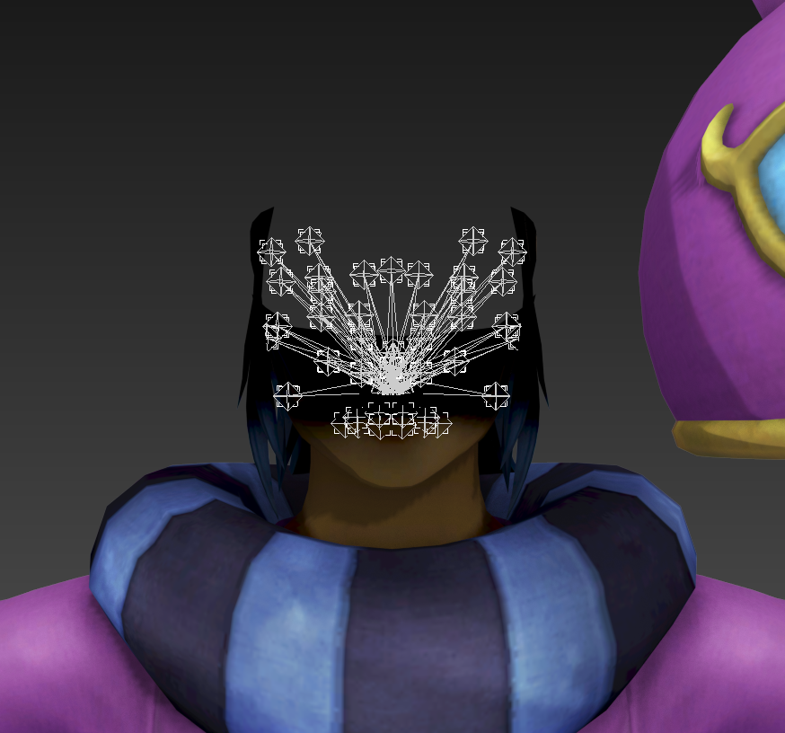 Ravio with his helmet removed. Showing off his unused face bones.