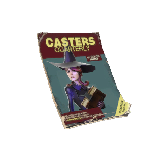 Spellbook Magazine backpack icon showing the Witch.