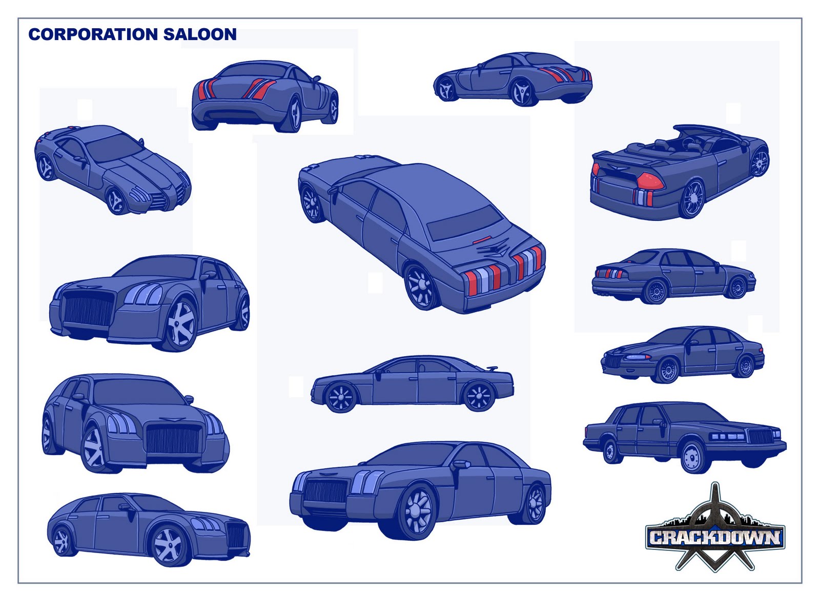 Concept art of various different Shai-Gen vehicles.