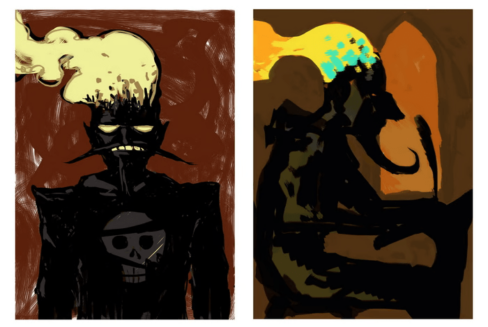 First colored sketches